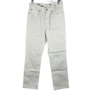 J Crew Slim Boyfriend Jeans‎ White Recycled Denim Size 25